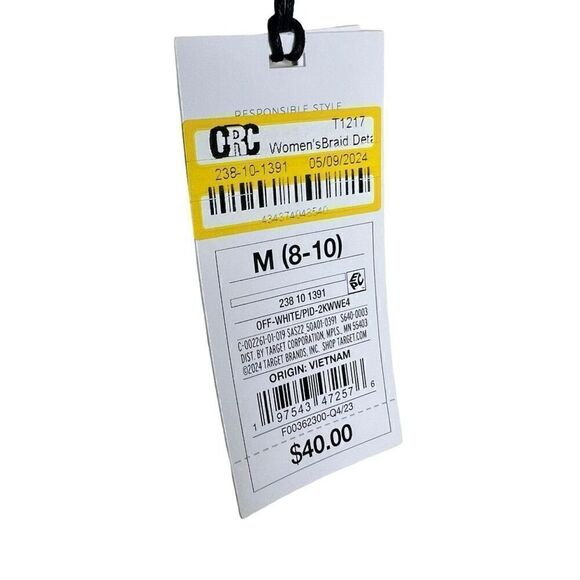 NWT Shade & Shore Braid Detail Extra High Leg One Piece Off White Swimsuit M - Picture 4 of 8